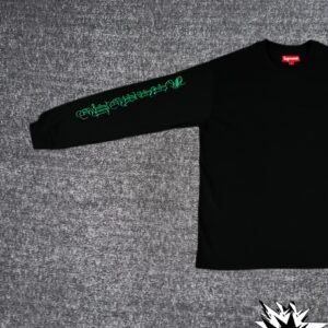 Supreme Embroidered Long Sleeve Green/Black (Comes with tags and bags)