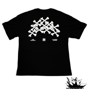 Amiri Bones Stacked Logo Black T-Shirt