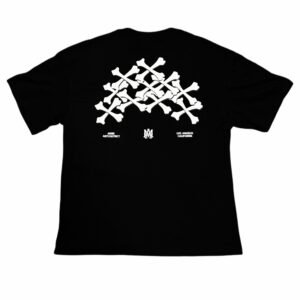 Amiri Bones Stacked Logo Black T-Shirt