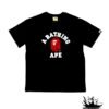 Bape Red Camo College T Shirt - Image 2