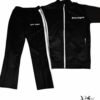 Palm Angels Tracksuit Set Pants/Zip Up Black and White