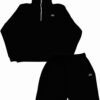 Alo Black Quarter Zip and Sweatpants Set
