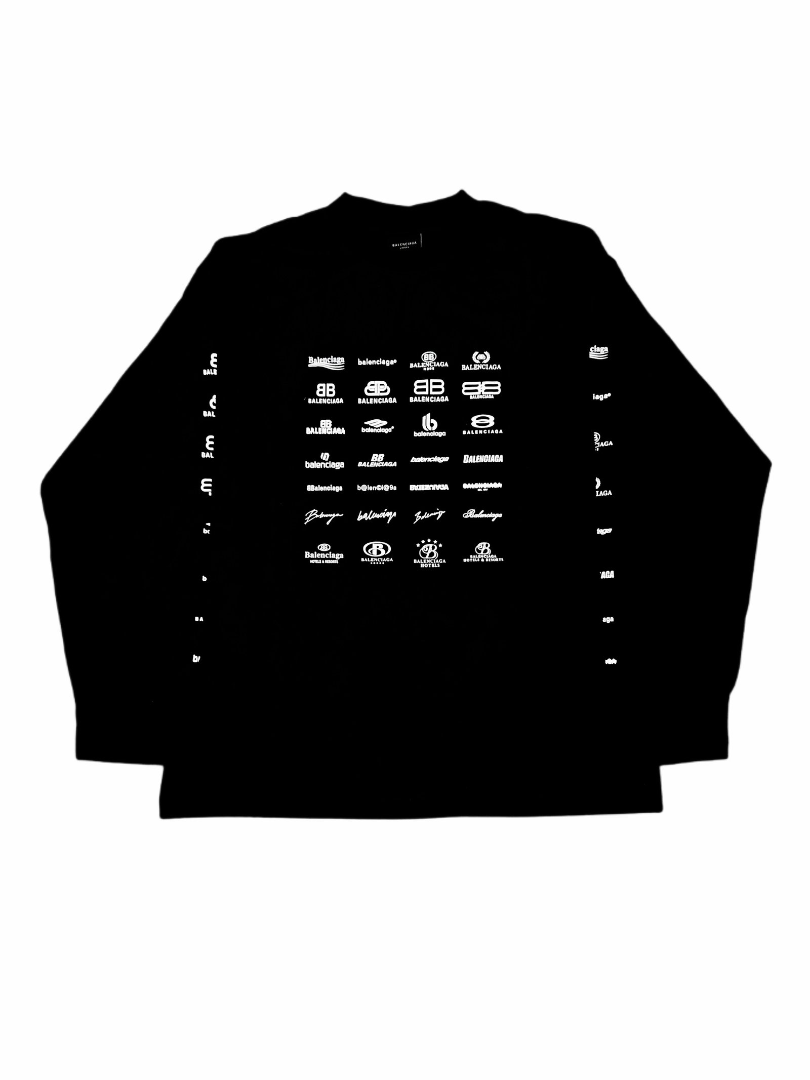 Balenciaga All Logo Long Sleeve Shirt