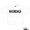 Balenciaga Tape Type Logo White and Black T Shirt - Image 2