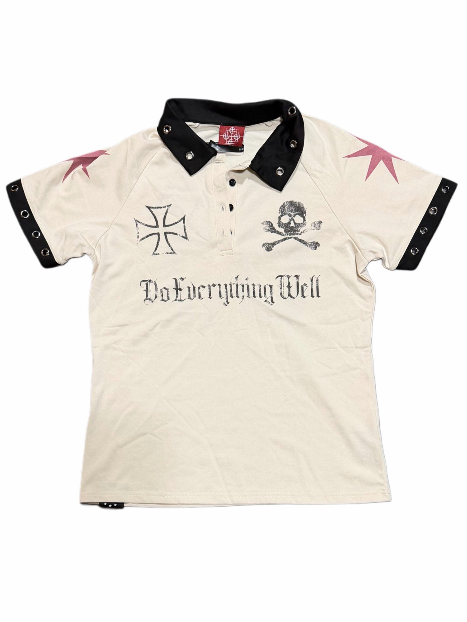 Do Everything Well Skull and Crossbones Polo Shirt