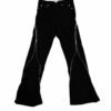 Staxglobal x Mijko Japan Denim Flared Jeans With Silver Zippers - Image 2