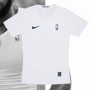 Nike Pro NBA White Compression Slim Fit Short Sleeve Shirt Slim Fit