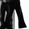 Staxglobal x Mijko Japan Denim Flared Jeans With Silver Zippers