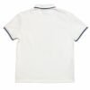 Vintage Black Script Graphic Embroidered Crest White Polo - Image 3