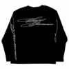 Saint Glamour Dagger Sword Cursive Black Long Sleeve