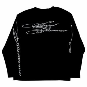 Saint Glamour Dagger Sword Cursive Black Long Sleeve